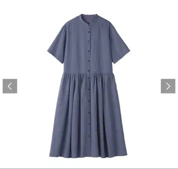 MUJI 헴프 코튼 반팔 원피스