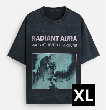 [새상품 완판] ZARA 워시 가공 프린트 티셔츠