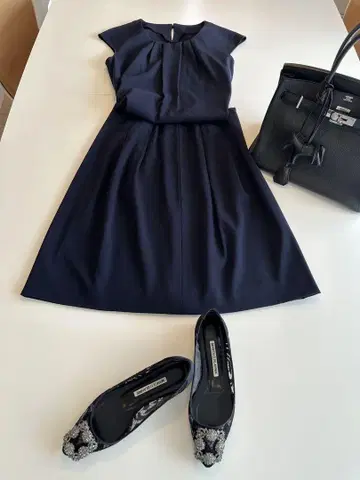 miss ashida 네이비 드레스 셋업