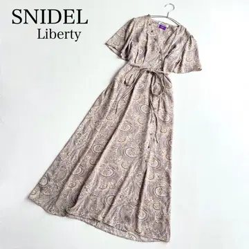 스나이델 리버티 프린트 카슈쿨 원피스 페이즐리 베이지 S