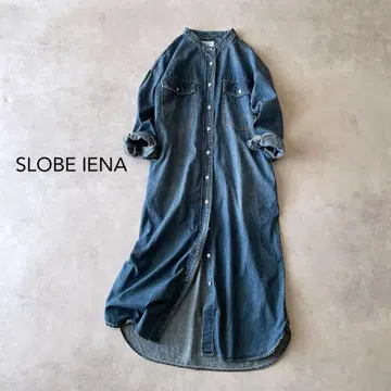 [ 슬로브 이에나 ] Le Denim 데님 셔츠 원피스 넉넉한 롱