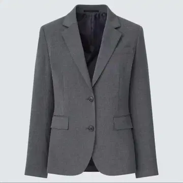[ UNIQLO ] 스트레치 테일러드 자켓 스커트 세트 그레이