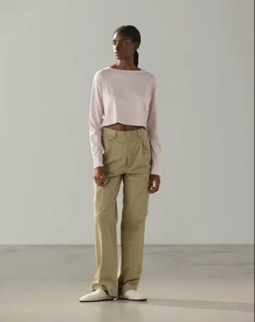 auralee WASHED FINX CHINO ONE-TUCK PANTS