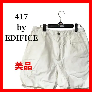 EDIFICE 남성용 숏팬츠 화이트 S 컷오프 B1802