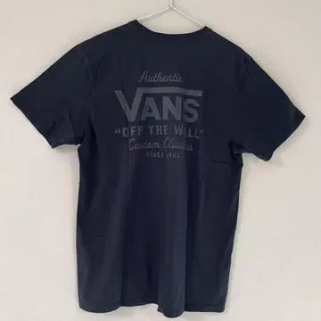 VANS 프린트 T셔츠 블랙 커스텀 핏