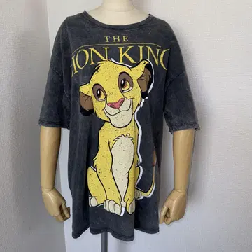 Bershka THE LION KING 심바 메쉬 가공 티셔츠 L