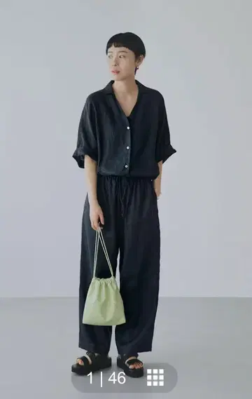 올인원 스타일 프렌치 린넨 셋업 S 사이즈