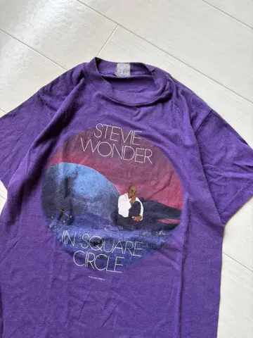 80s STEVIE WONDER Print T made in USA