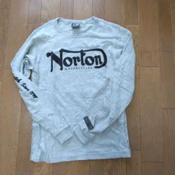 Norton 로고 긴팔 티셔츠 S 그레이