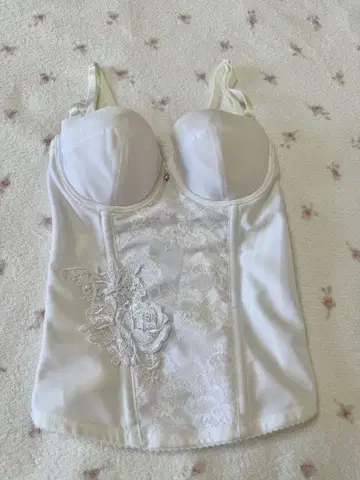 일본제 와코루 브라이덜 이너 코르셋 레이스 화이트 C65