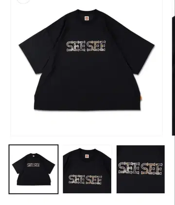 25SS SEE SEE 블랙 티셔츠 미사용