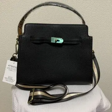 블랙 PU 가죽 숄더백 택 포함 새상품