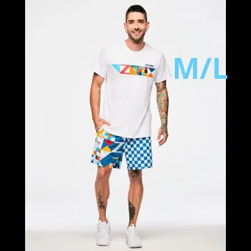 신작 ZUMBA 티셔츠 M/L 화이트 남성/여성 남녀 공용