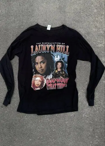 Lauryn Hill 롱 슬리브 티셔츠 블랙