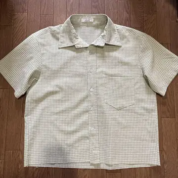 00s 반팔 깅엄 체크 셔츠