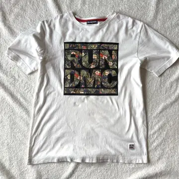 레어 RUN DMC 티셔츠 플라워 무늬 랩 티셔츠 힙합 L