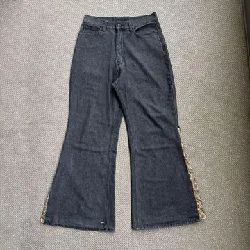 리메이크 플레어 데님 블랙