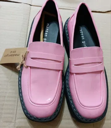 통굽 코인 로퍼 핑크
