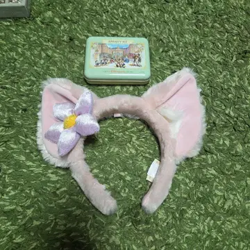 핑크 꽃 귀 머리띠와 어메니티 키트