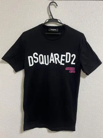 DSQUARED2 남성용 반팔 티셔츠 블랙 S 사이즈