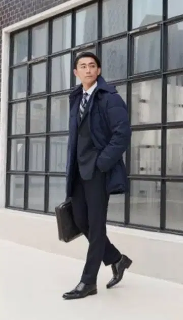 ORIHICA 비즈니스 네이비 다운 자켓