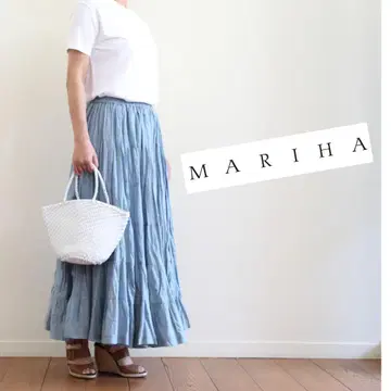 MARIHA 초원의 무지개 스커트 마리하 스모키 블루