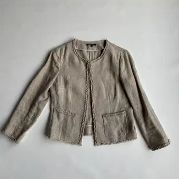 23구 베이지 노카라 자켓