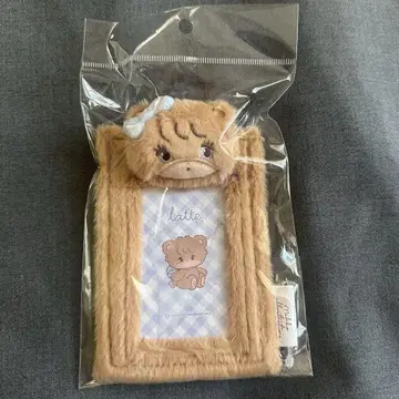 mikko popup 라떼 봉제 인형 포함 카드 홀더