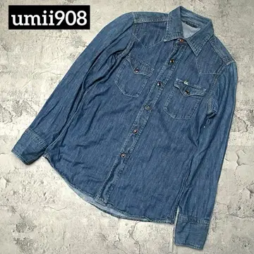 umii908 45rpm 데님 웨스턴 셔츠 던거리
