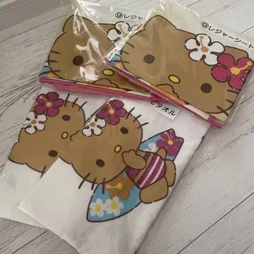 산리오 일광화상 키티 돗자리 타월