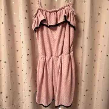 cecil mcbee 미니 원피스 핑크 도트 갸루 wish core