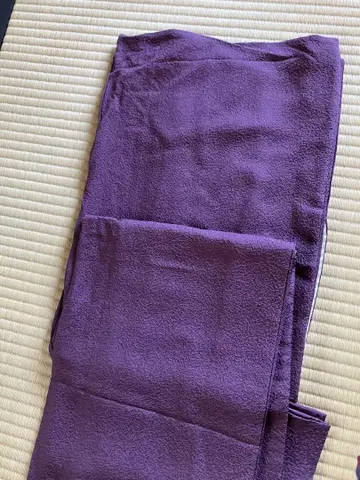 이로무지 하나 문양 보라색 겹 기모노 순수 실크, 다도 행사 등에