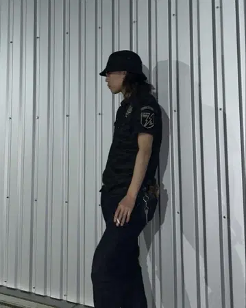 Vanson 카모 무늬 지퍼 셔츠