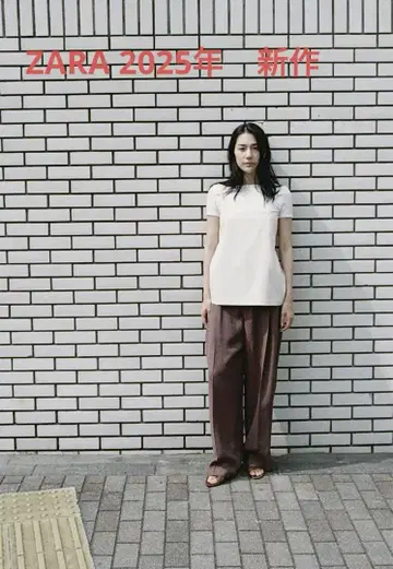 ZARA 더블 플리츠 플랩 팬츠