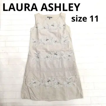 233 LAURA ASHLEY 자수 슬리브리스 원피스 11
