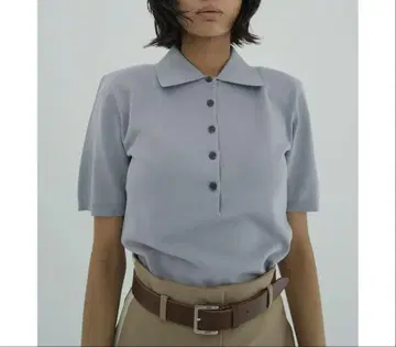 SHOULDER PADS POLO KNIT TOPS