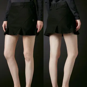 데상트 골프 모달 새틴 스커트 블랙 XS