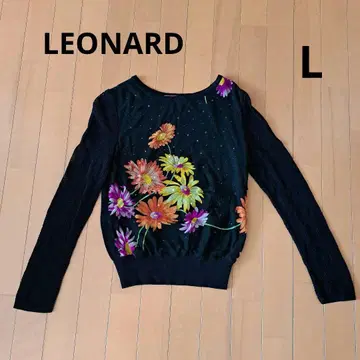 [ LEONARD ] 꽃무늬 자수 니트 L 사이즈
