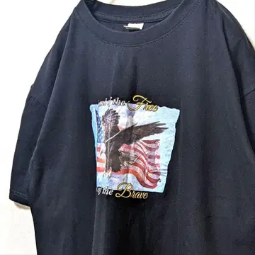이글 USA 프린트 티셔츠 블랙 L 구제 의류