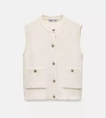 ZARA 미사용 새상품 플레인 니트 슬리브리스 S 사이즈 니트 베스트