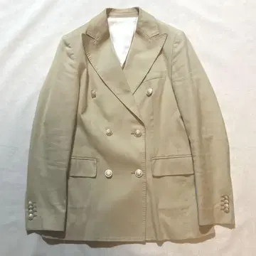 쉽스 더블 자켓 블레이저 베이지 코튼