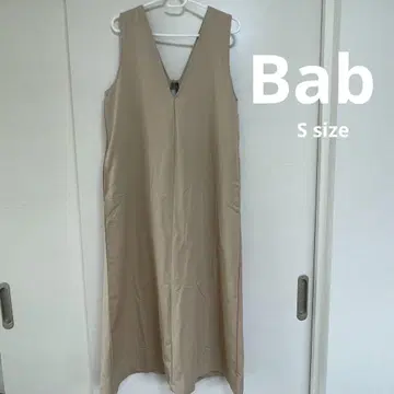 택 포함 미사용 Bab 앞뒤 2WAY 오버롤 스커트 베이지 S