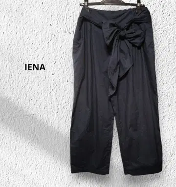 IENA 이에나 와이드 팬츠 네이비 리본 벨트 40