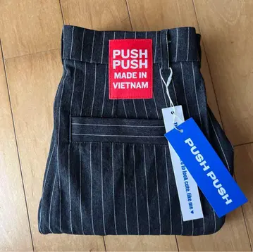 PP STRIPES PANTS 스트라이프 와이드 데님 PUSH PUSH