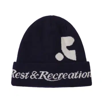 Rest & Recreation 로고 니트 모자 네이비