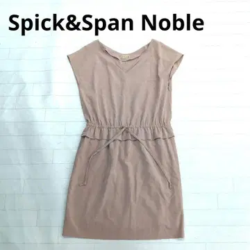 233 Spick&Span Noble 베이지 슬리브리스 미니 원피스