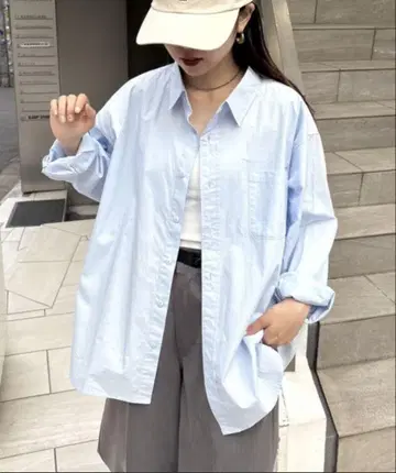 CIAOPANIC TYPY 빅 실루엣 와셔 코튼 브로드 셔츠