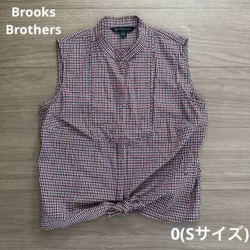 브룩스브라더스 슬리브리스 셔츠 깅엄 체크 0 S