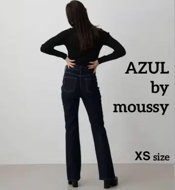 AZUL by Moussy 부츠컷 플레어 하이웨스트 데님 XS 사이즈