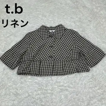 t.b 마츠오 인터내셔널 린넨 깅엄 체크 셔츠